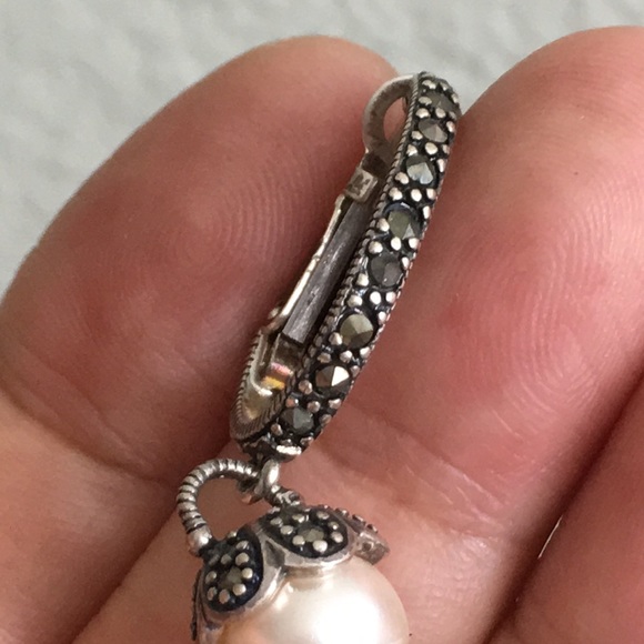 🖤Sterling silver and marcasite stones pendant - Picture 7 of 12